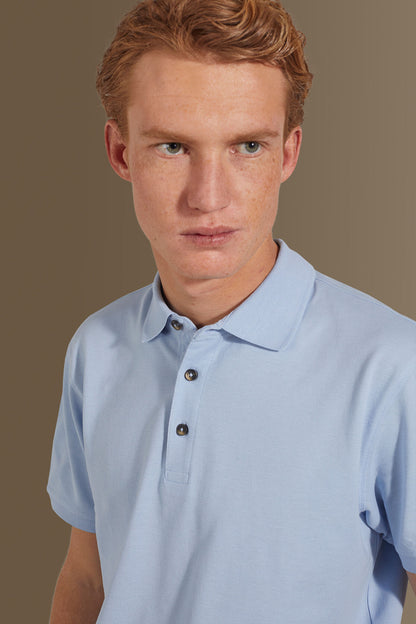 Short sleeves polo 100% cotton piquet solid colour