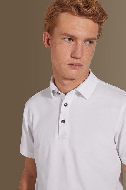 Short sleeves polo 100% cotton piquet solid colour