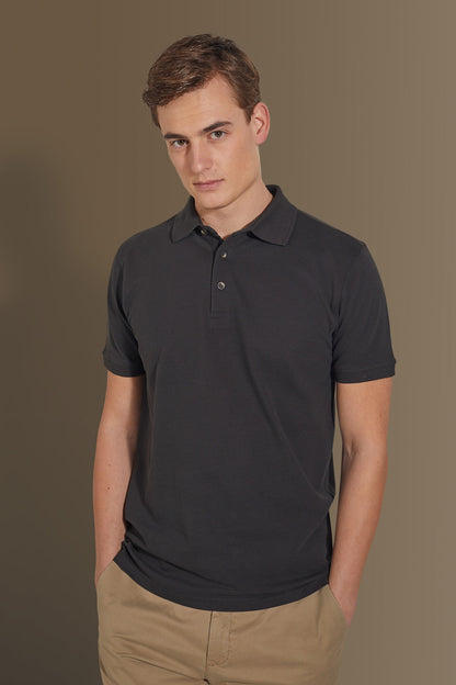 Short sleeves polo 100% cotton piquet solid colour