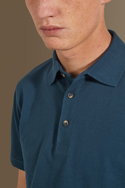 Short sleeves polo 100% cotton piquet solid colour