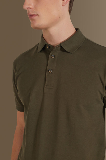 Short sleeves polo 100% cotton piquet solid colour