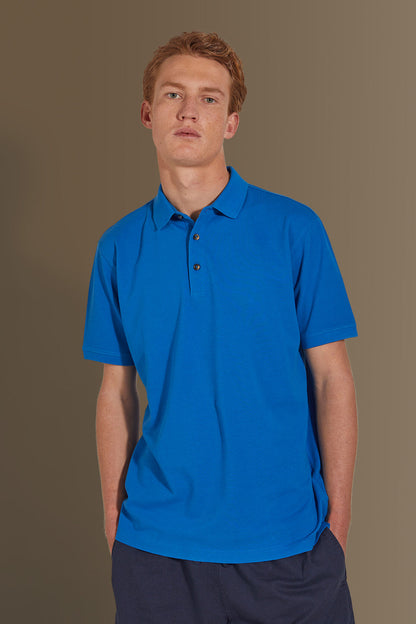Short sleeves polo 100% cotton piquet solid colour