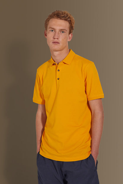 Short sleeves polo 100% cotton piquet solid colour