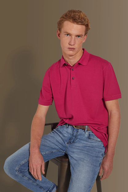 Short sleeves polo 100% cotton piquet solid colour