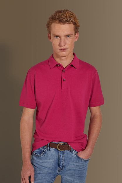 Short sleeves polo 100% cotton piquet solid colour