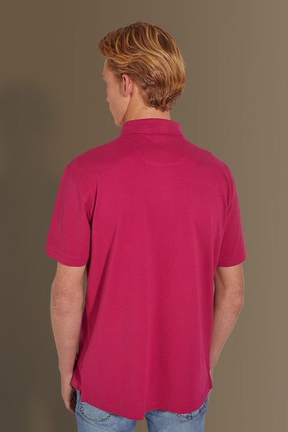 Short sleeves polo 100% cotton piquet solid colour