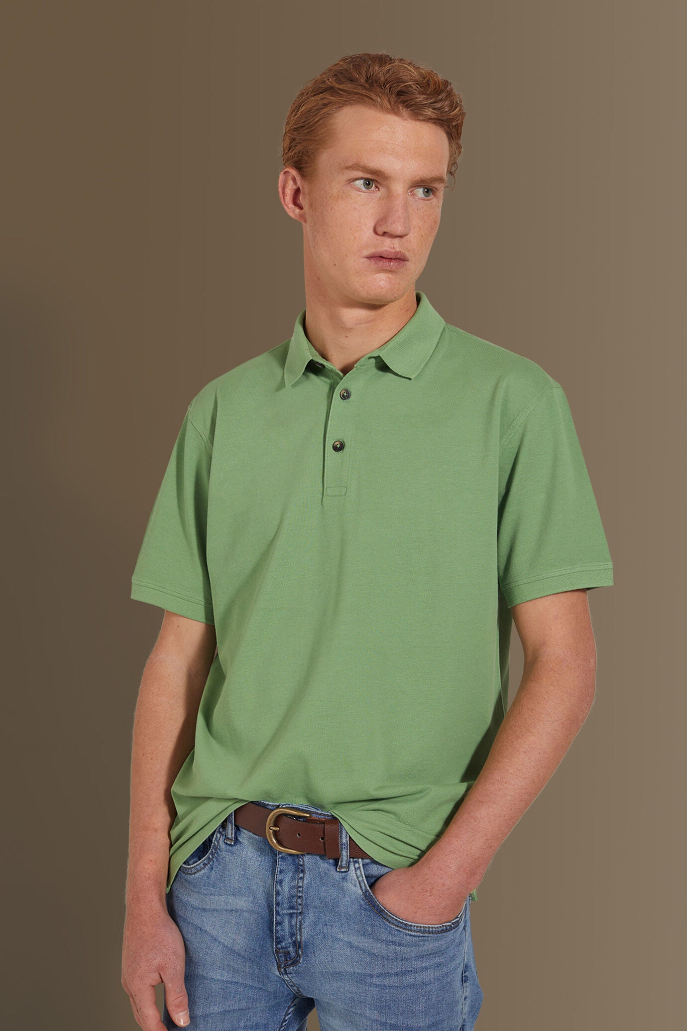 Short sleeves polo 100% cotton piquet solid colour