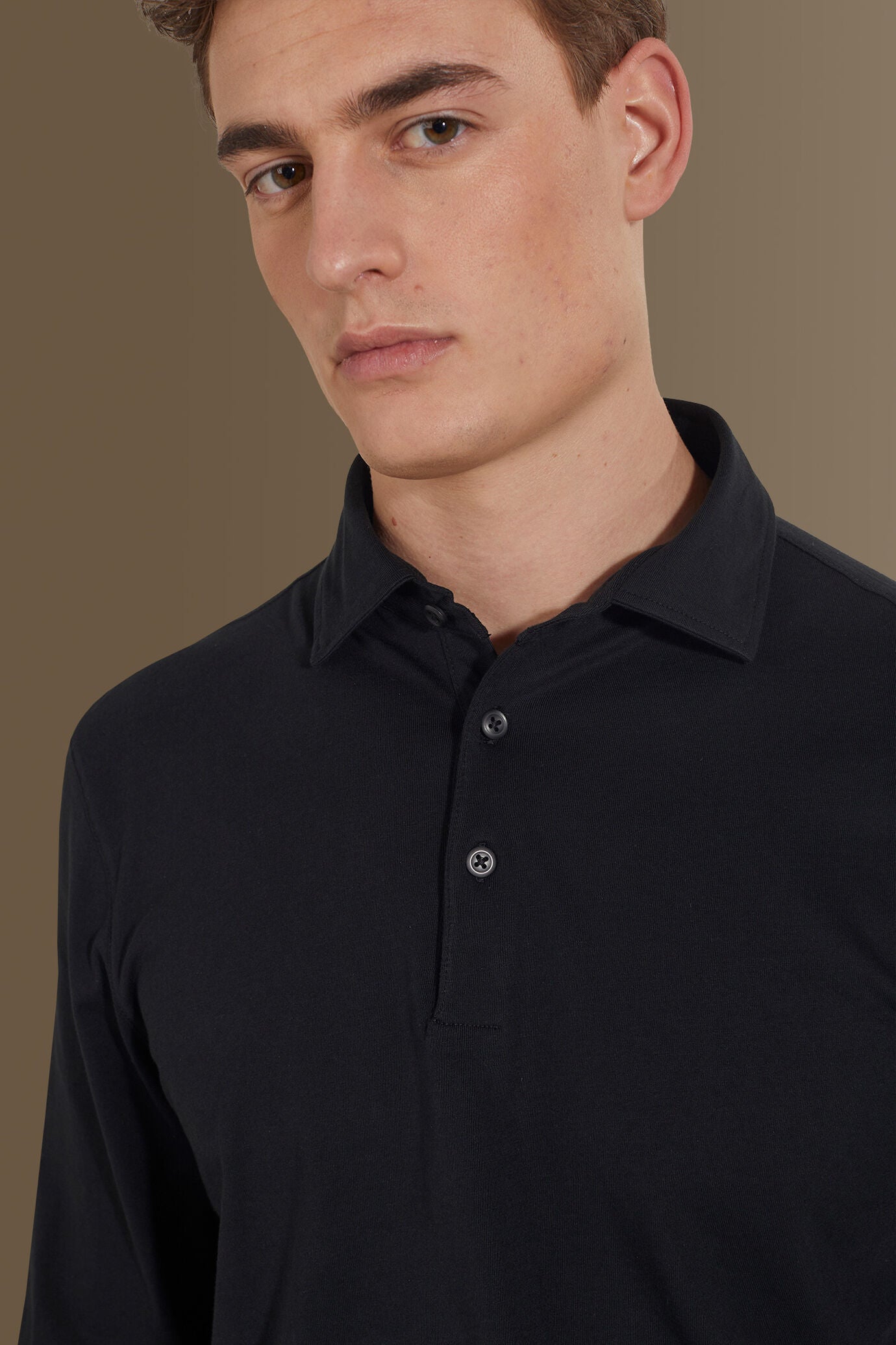 Long sleeves polo 100% pure supima cotton
