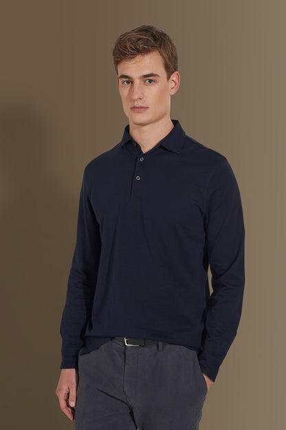 Long sleeves polo 100% pure supima cotton