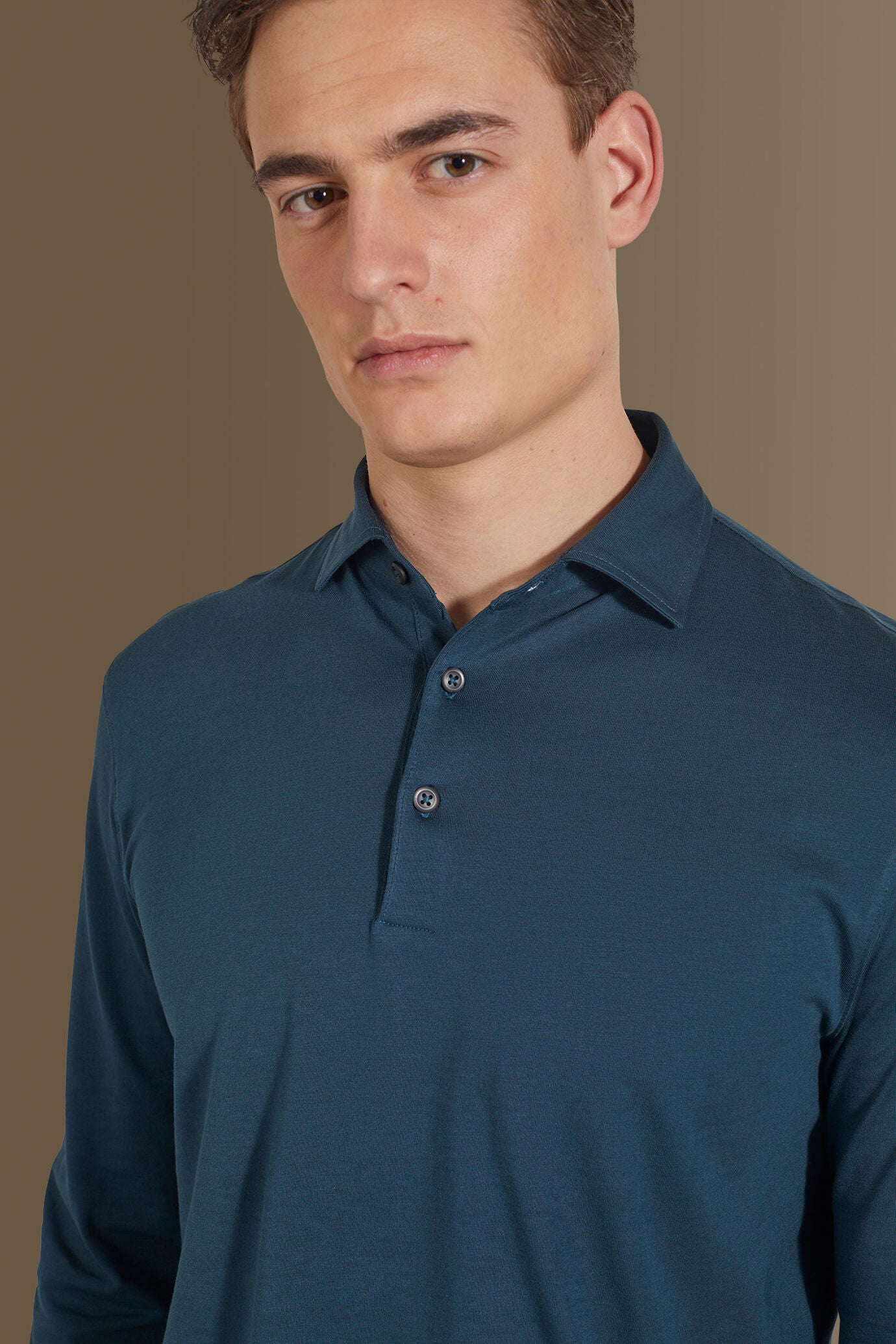 Long sleeves polo 100% pure supima cotton