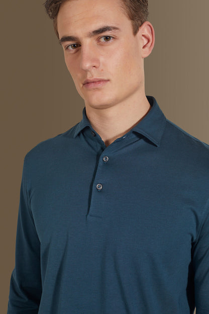 Long sleeves polo 100% pure supima cotton