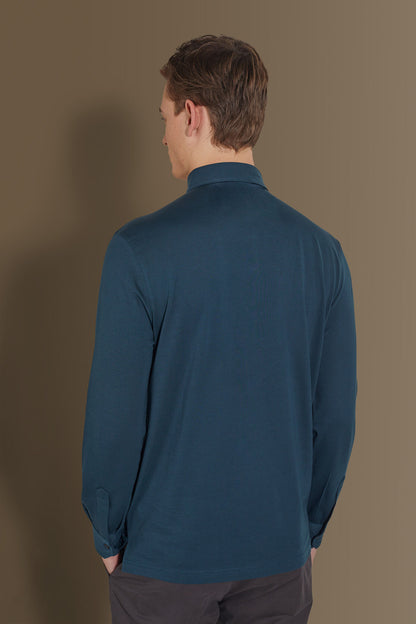 Long sleeves polo 100% pure supima cotton