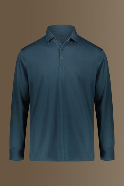 Long sleeves polo 100% pure supima cotton