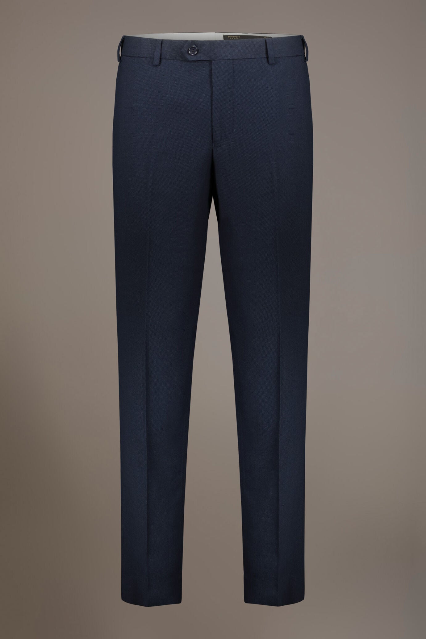 Regular fit single-breasted suit in birdseye fabric