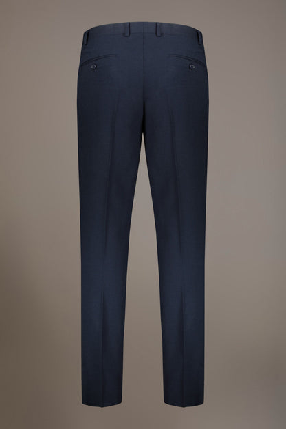 Regular fit single-breasted suit in birdseye fabric