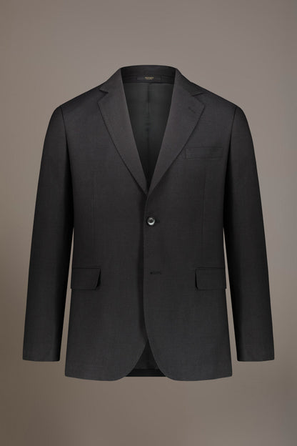 Regular fit single-breasted suit in birdseye fabric