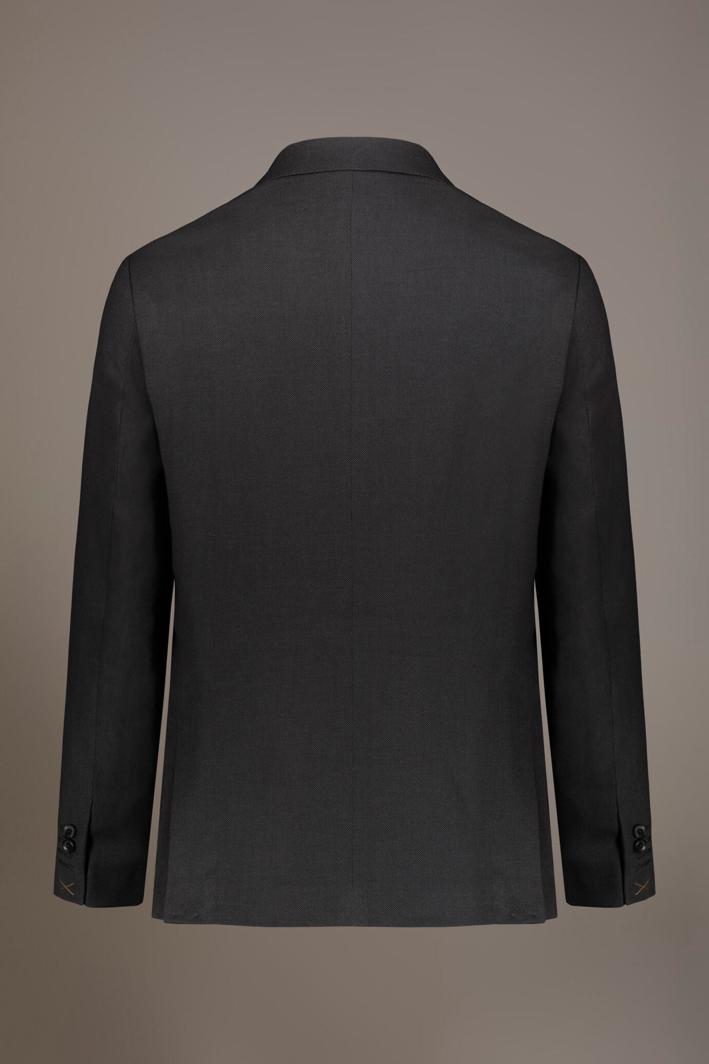 Regular fit single-breasted suit in birdseye fabric