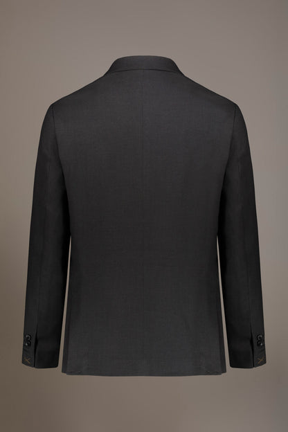 Regular fit single-breasted suit in birdseye fabric