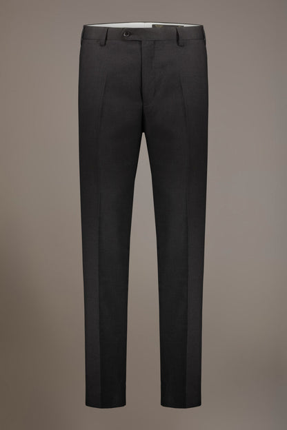 Regular fit single-breasted suit in birdseye fabric