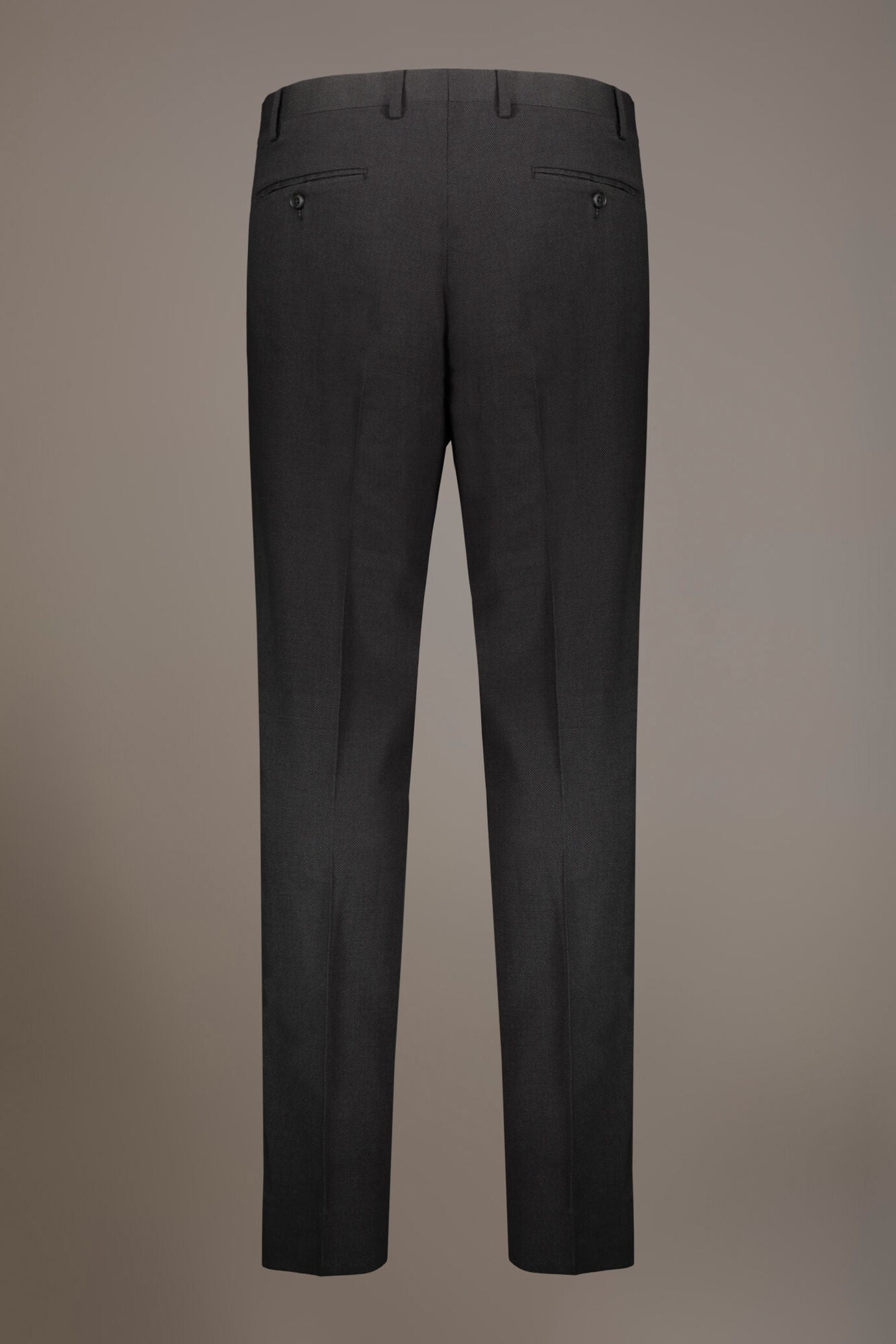 Regular fit single-breasted suit in birdseye fabric