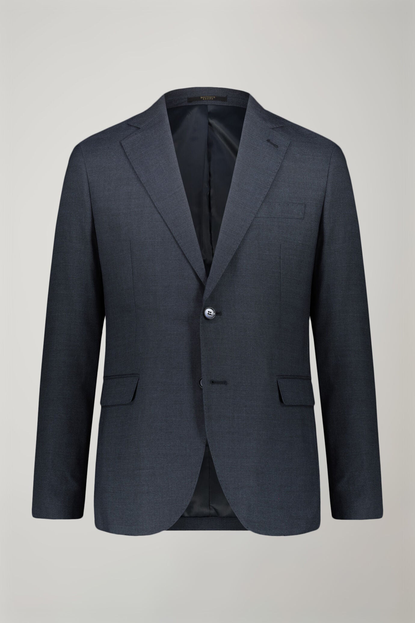 Regular fit single-breasted suit in prince of wales fabric