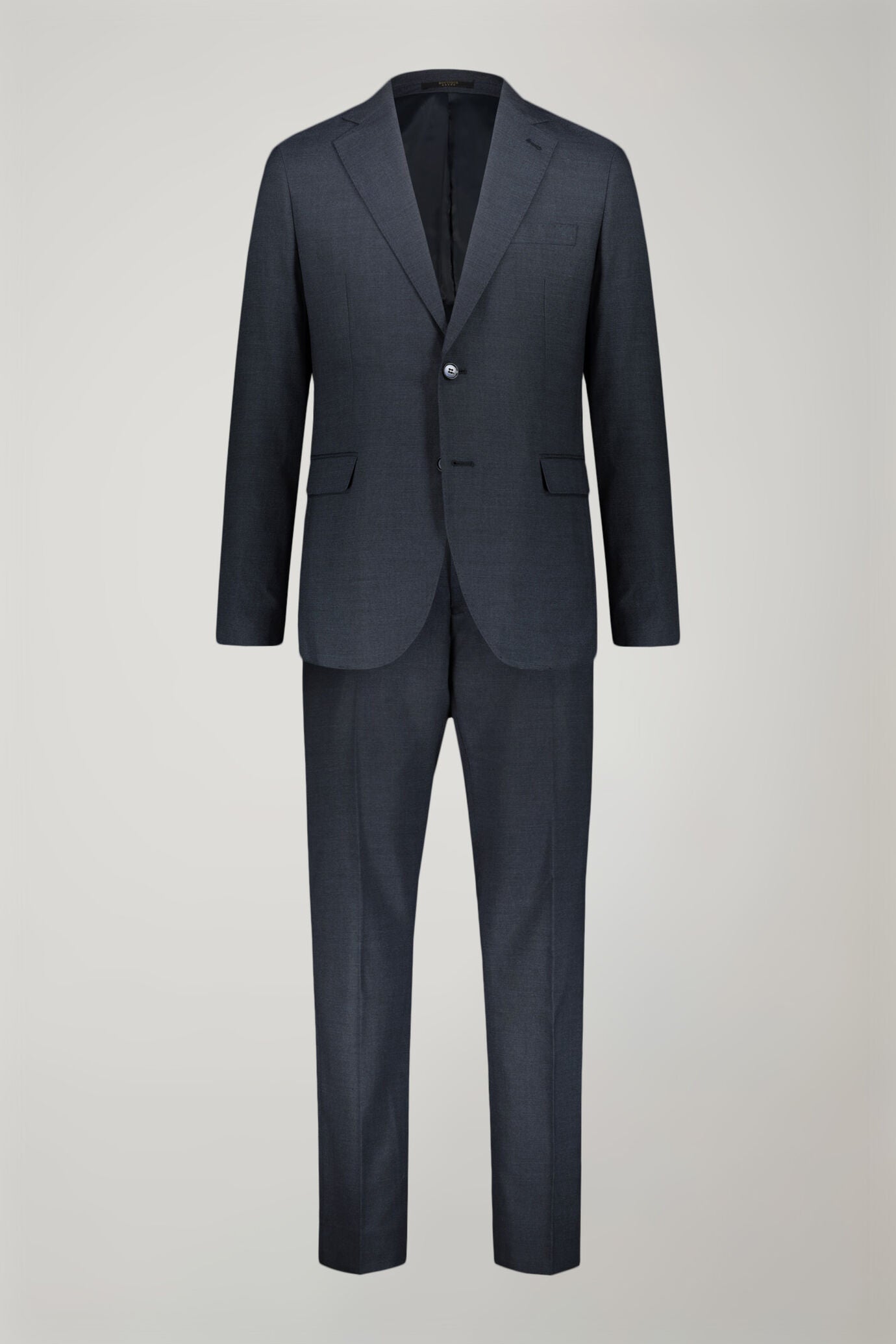 Regular fit single-breasted suit in prince of wales fabric