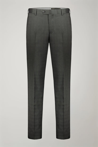 Regular fit single-breasted suit in prince of wales fabric