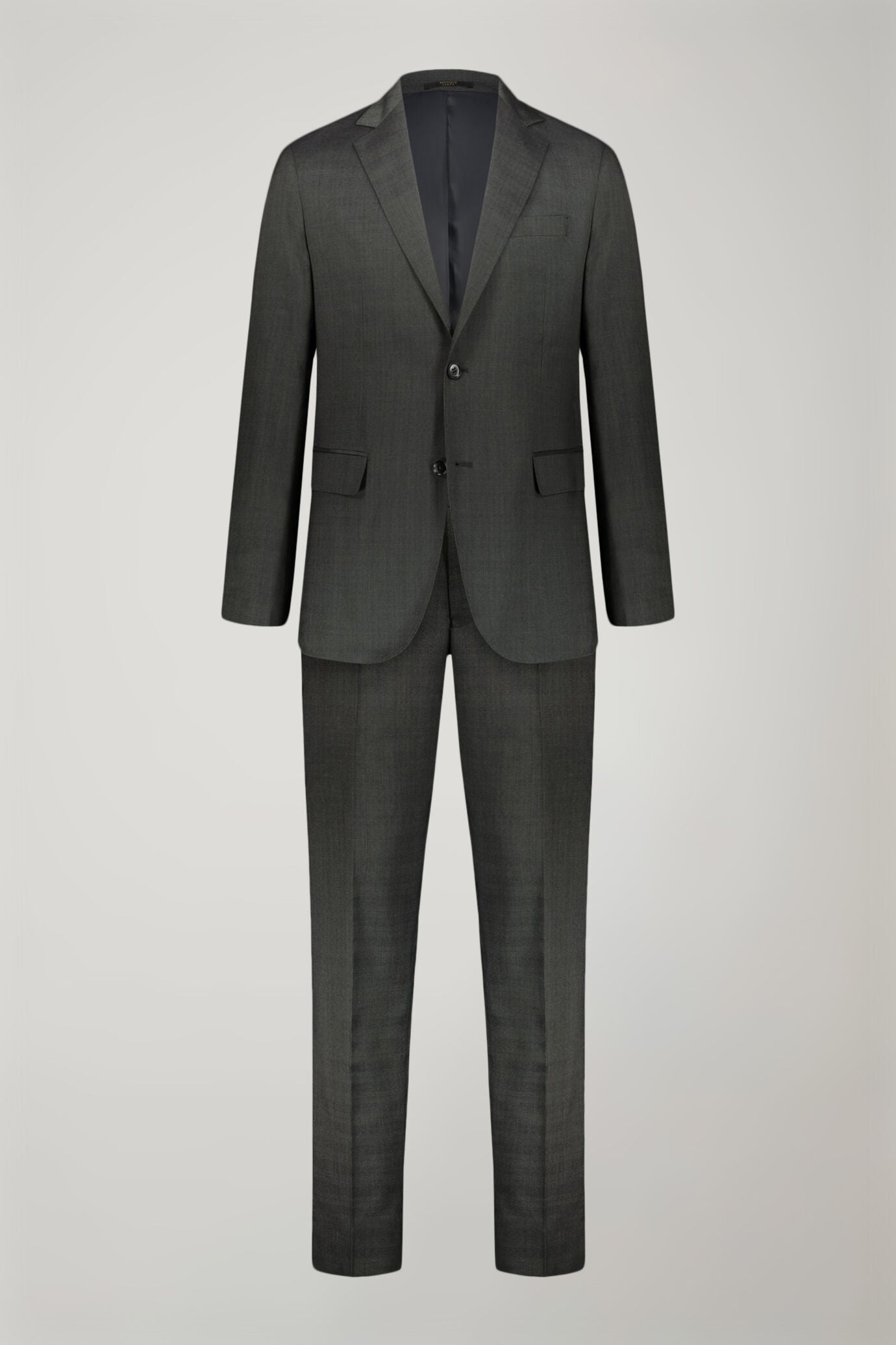 Regular fit single-breasted suit in prince of wales fabric