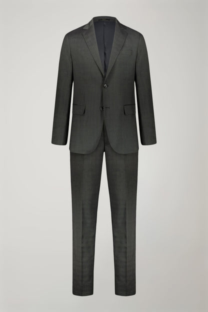 Regular fit single-breasted suit in prince of wales fabric