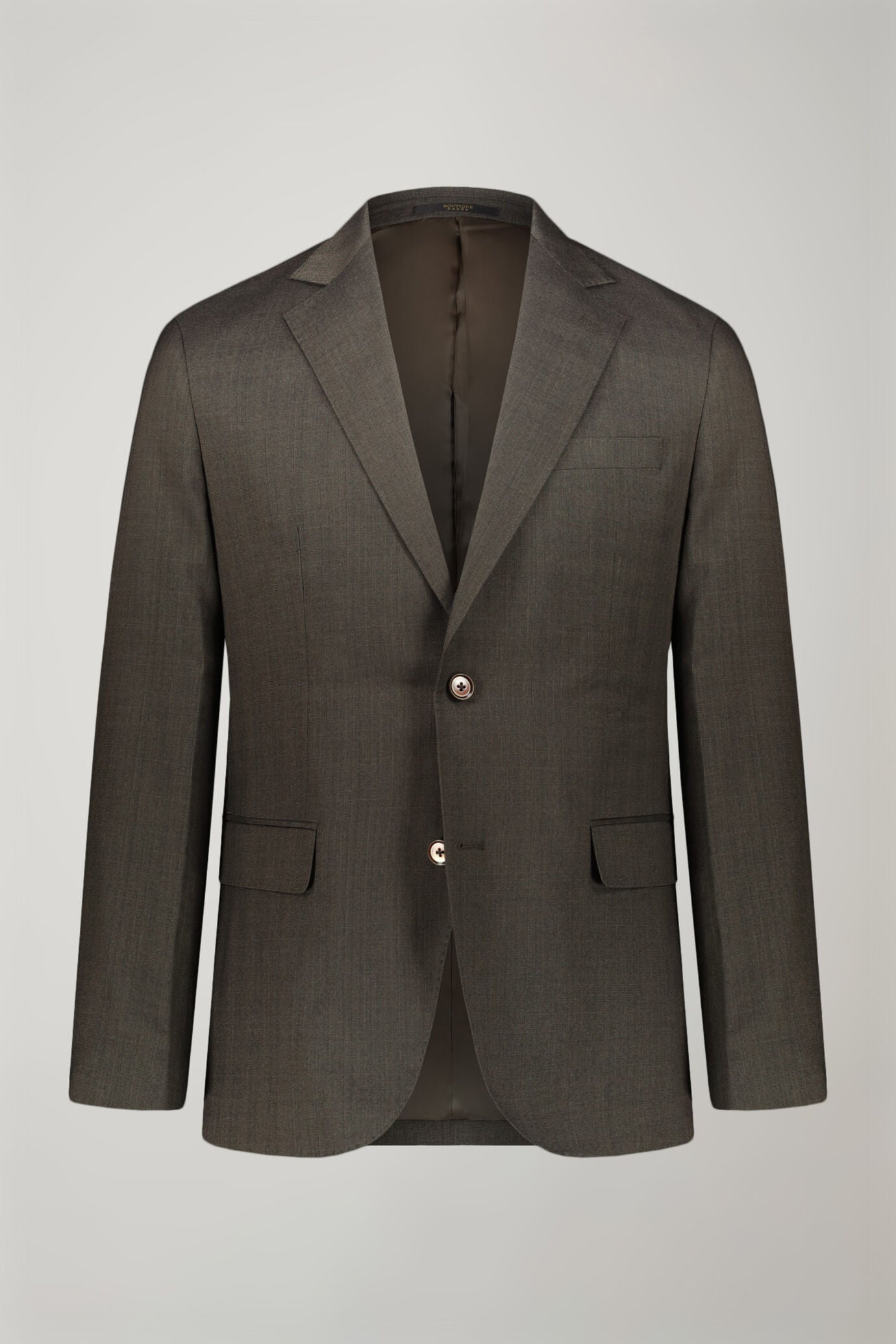 Regular fit single-breasted suit in prince of wales fabric