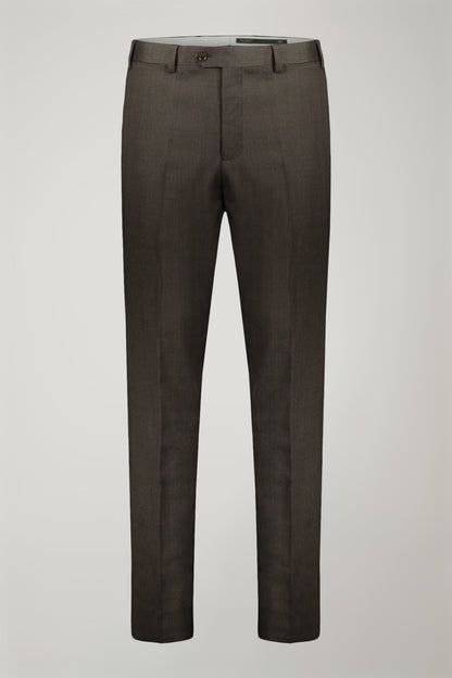 Regular fit single-breasted suit in prince of wales fabric