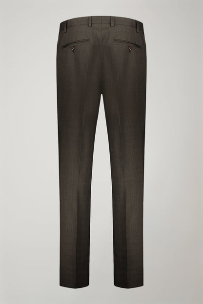 Regular fit single-breasted suit in prince of wales fabric