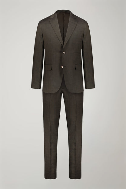 Regular fit single-breasted suit in prince of wales fabric