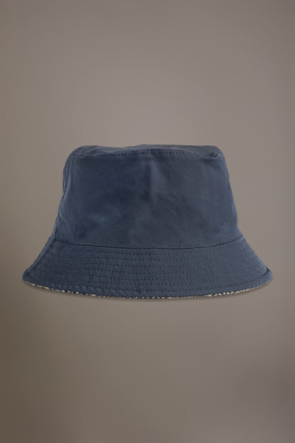 Double face check design wool blend fisherman hat