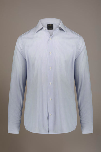 Classic shirt with french collar classic fit yarn-dyed striped fabric