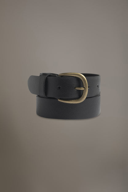 Belt coated with hammered leather made in Italy