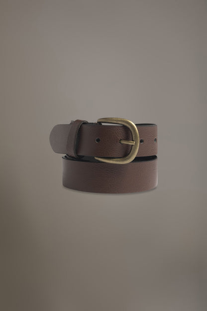 Belt coated with hammered leather made in Italy