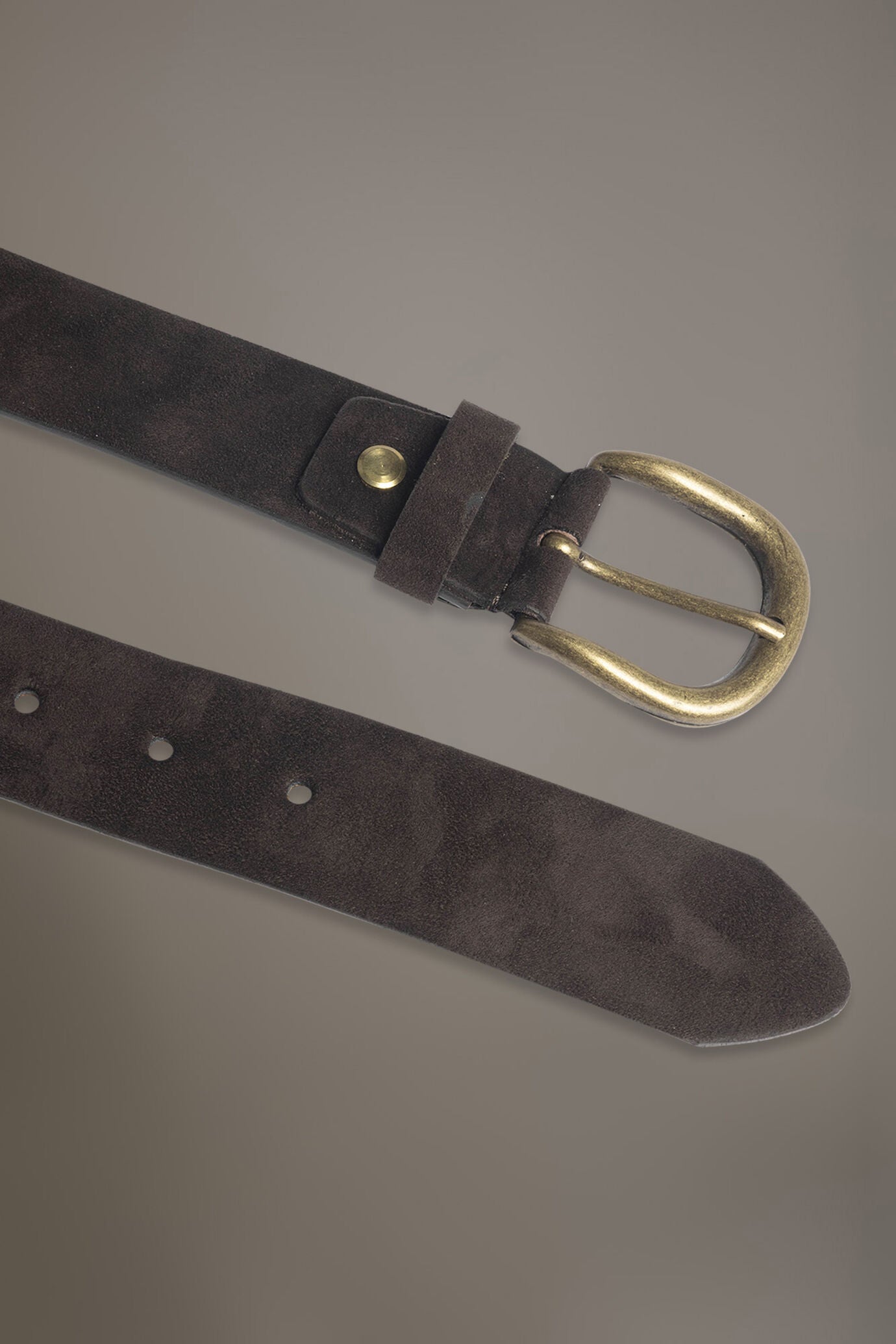 Belt coated with suede leather made in Italy