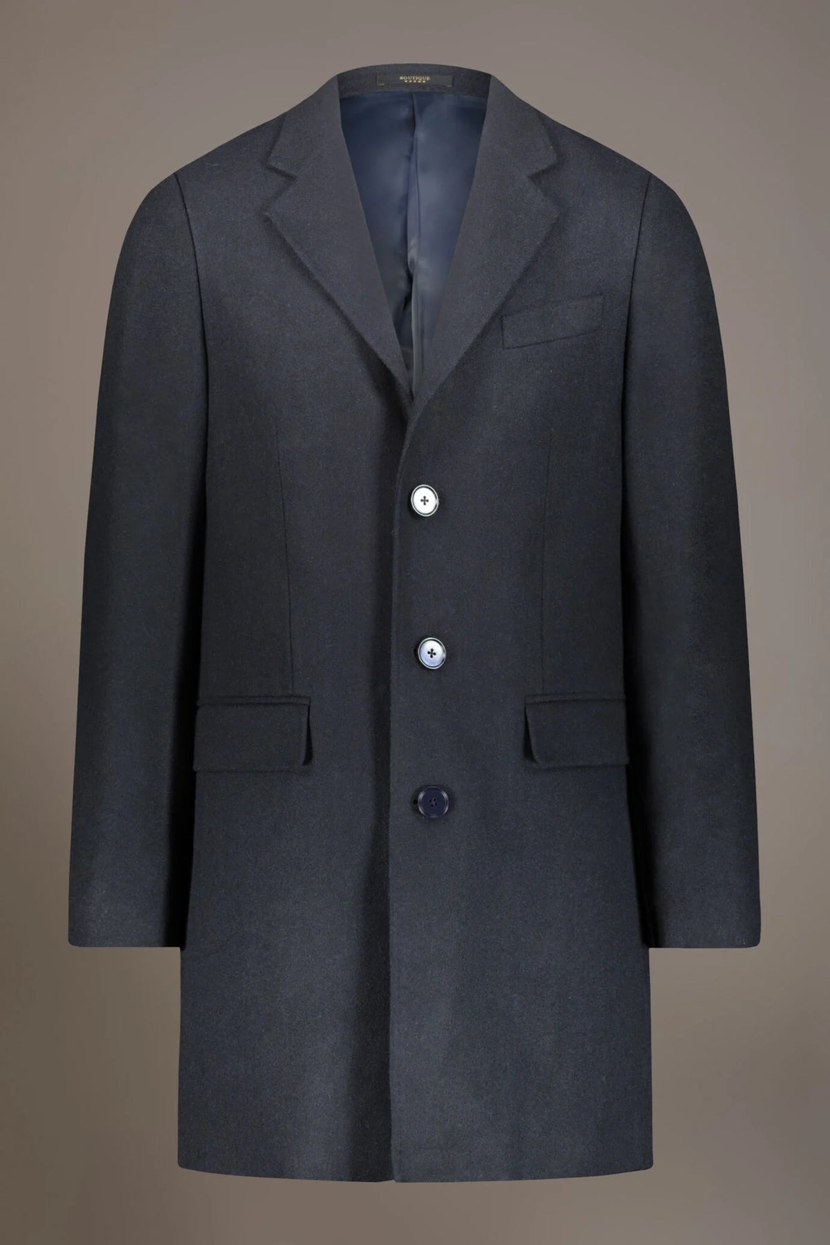 Classic single-breasted coat wool blend