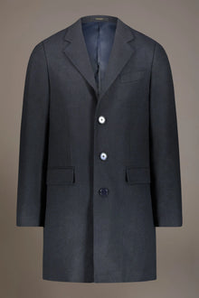 Classic single-breasted coat wool blend