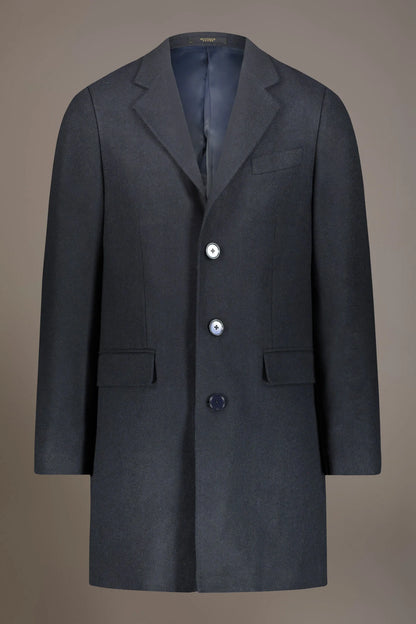 Classic single-breasted coat wool blend