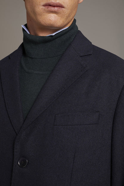 Classic single-breasted coat wool blend