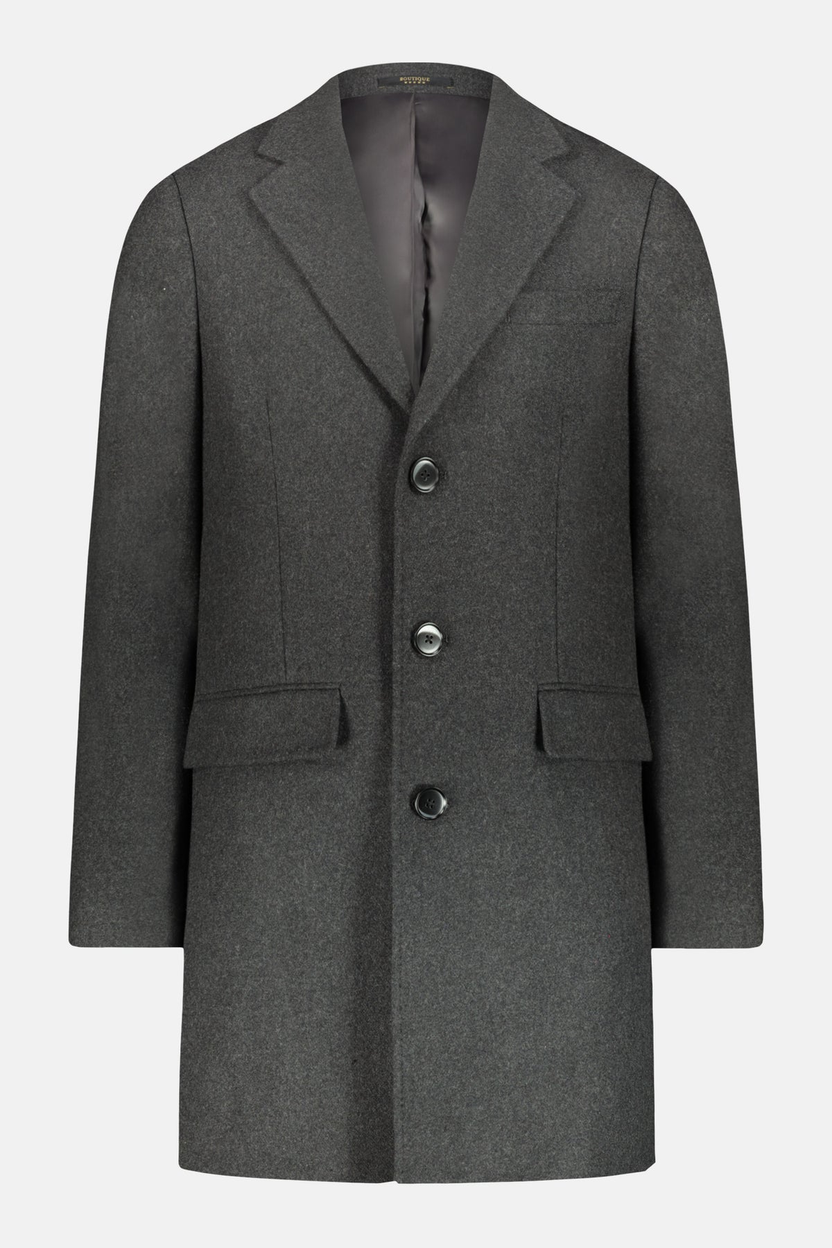Classic single-breasted coat wool blend