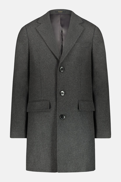 Classic single-breasted coat wool blend