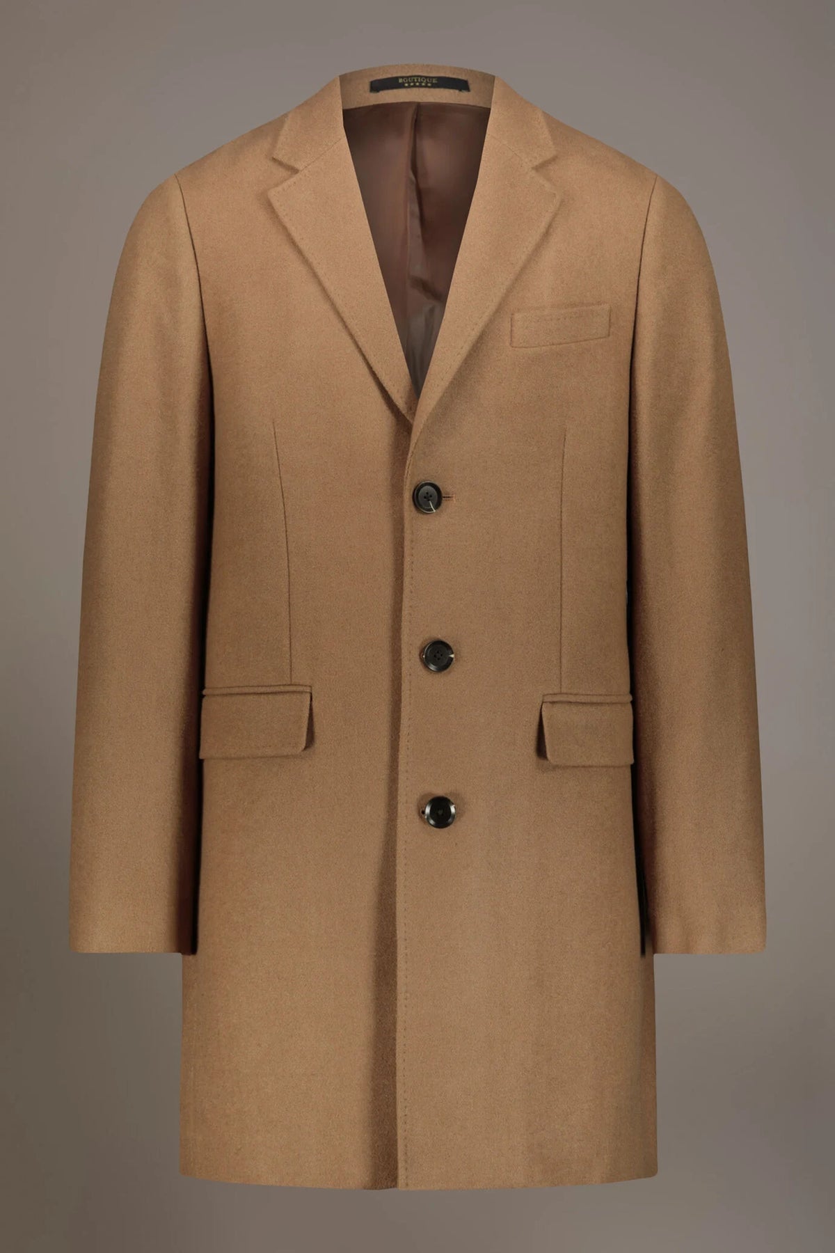 Classic single-breasted coat wool blend
