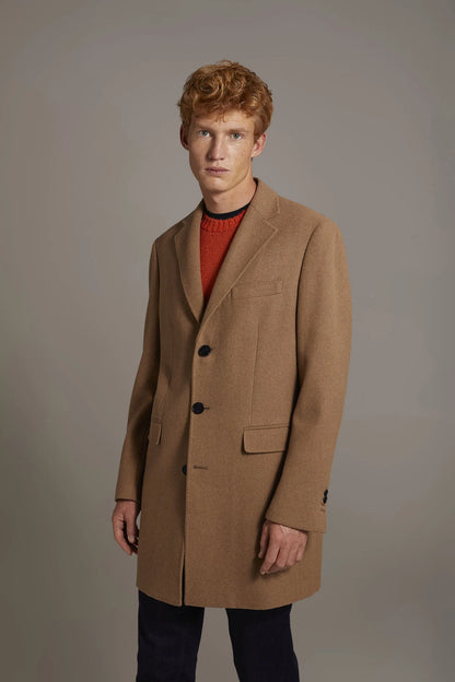 Classic single-breasted coat wool blend