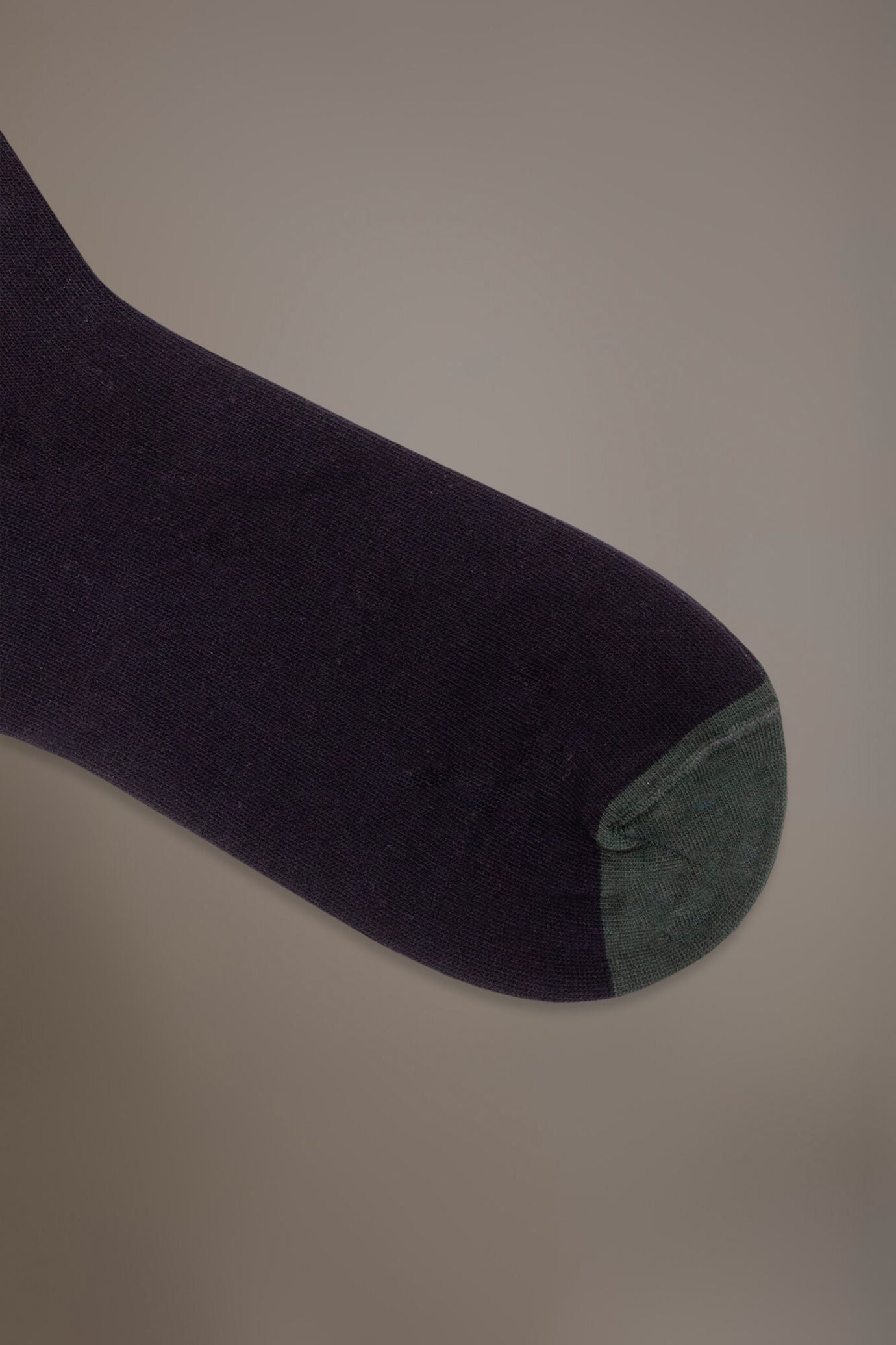 Long solid color socks in stockinette stitch made in Italy