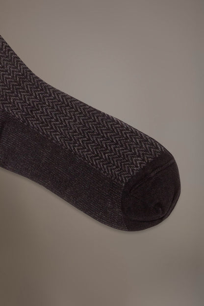 Long socks in stockinette stitch made in Italy