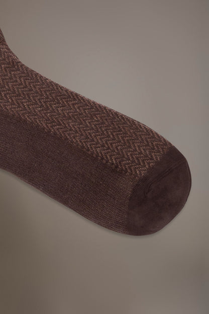 Long socks in stockinette stitch made in Italy
