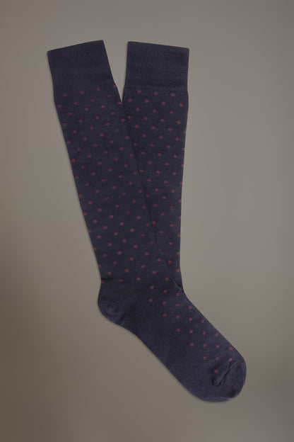 Long socks in stockinette stitch made in Italy